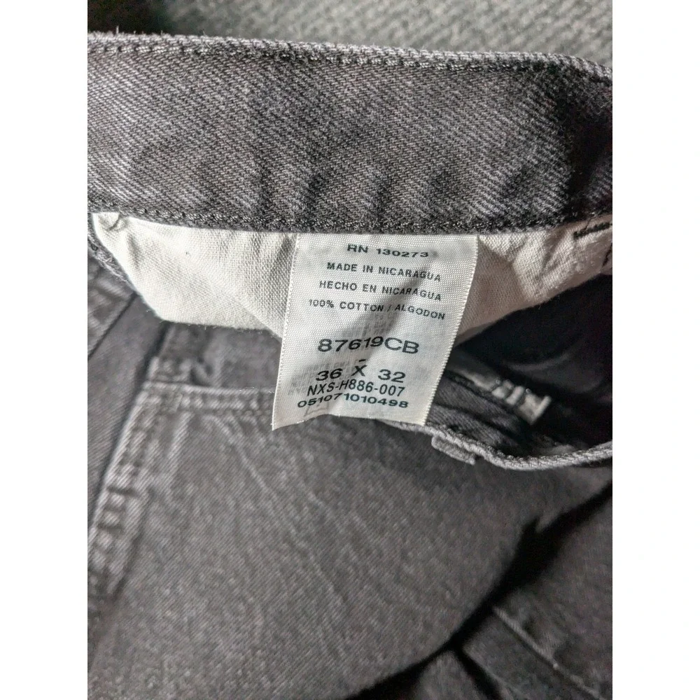 Wrangler Rustler Men's Black Denim Jeans Size 36x32